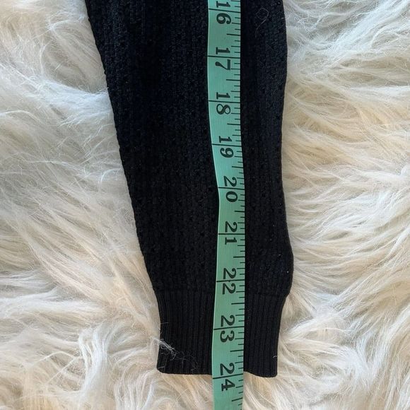 Sandro Womens Sweater Back Zip Scoop‎ Neck Open Knit Black Cotton Size 1 Paris - Picture 10 of 10